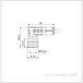 M12 hona vinkel led anslutningskabel 3 stift